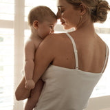 Organic Cotton Nursing Cami (White) | Ripe Maternity