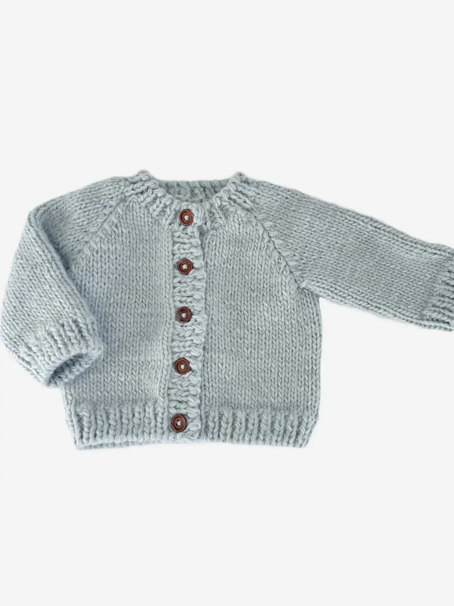 Navy Classic Hand Knit Baby Cardigan The Blueberry Hill Canada