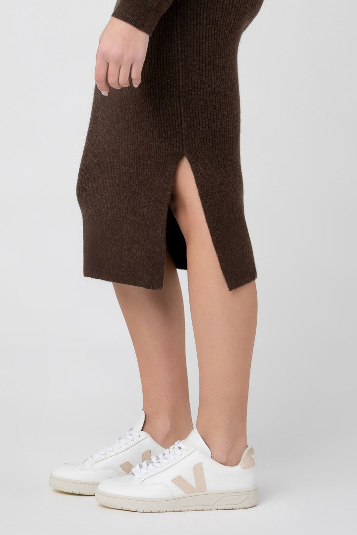 Dani Knit Skirt | Ripe Maternity | Chocolate | Maternity Skirts Canada