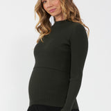 Lift Up Maternity & Nursing Knit (Ivy) | Ripe Maternity Canada
