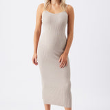 Luxe Rib Knit Maternity Dress (Stone) | Ripe Maternity