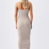 Luxe Rib Knit Maternity Dress (Stone) | Ripe Maternity