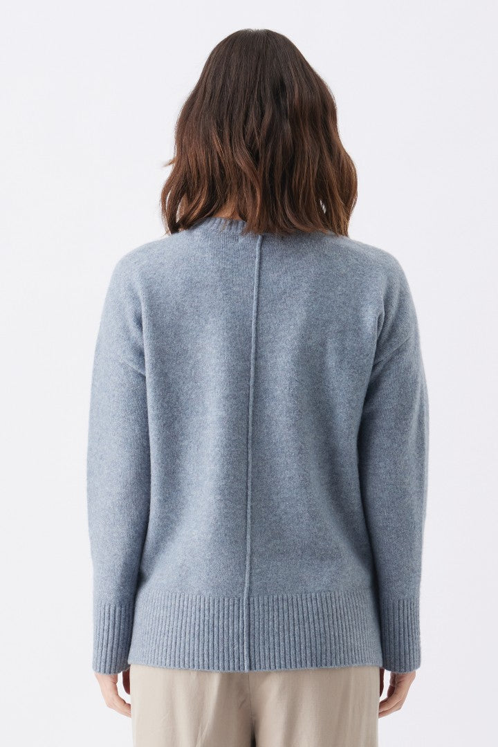 Eva Side-Zip Nursing Knit (Blue Marle) | Ripe Maternity