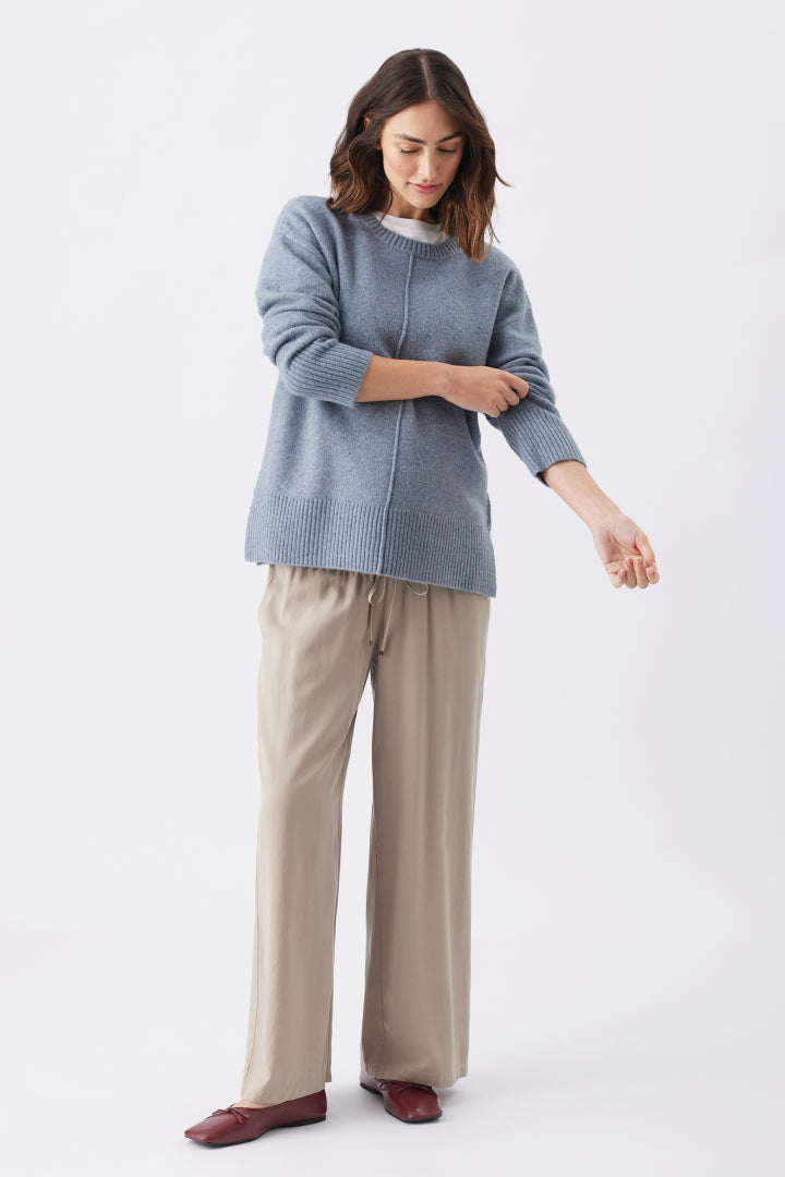 Eva Side-Zip Nursing Knit (Blue Marle) | Ripe Maternity