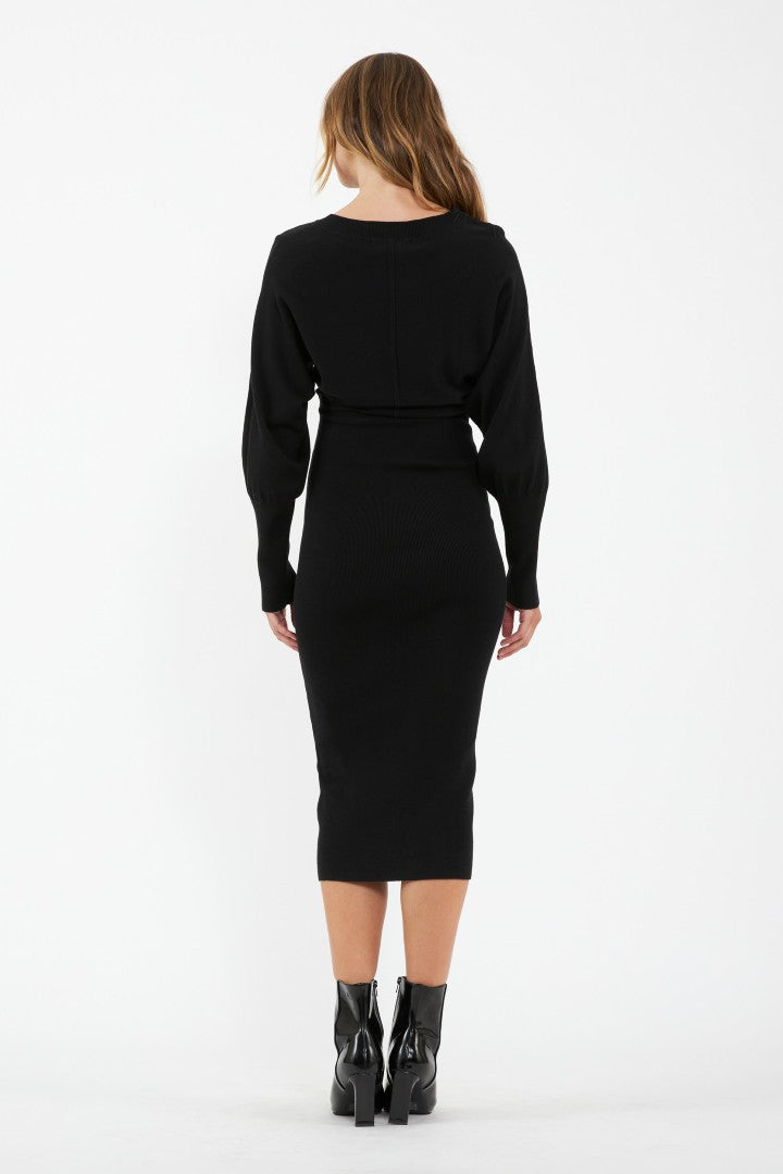 Sloane Chic Knit Maternity Dress (Black) | Ripe Maternity