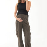 Logan Cargo Pant | Olive | Ripe Maternity | Best Maternity Pants online Canada