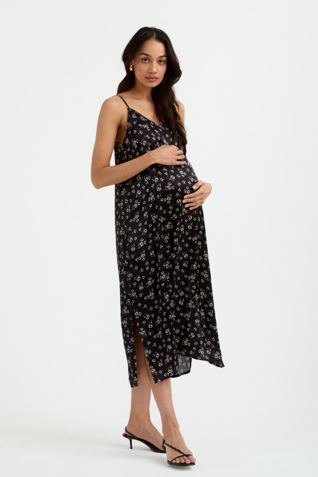 Ophelia Nursing Slip Dress - Night Garden | CARRY | Maternity and Nursing Dresses Canada