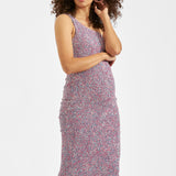 Skipper One Shoulder Dress (Pink/Blue) | Ripe Maternity Canada