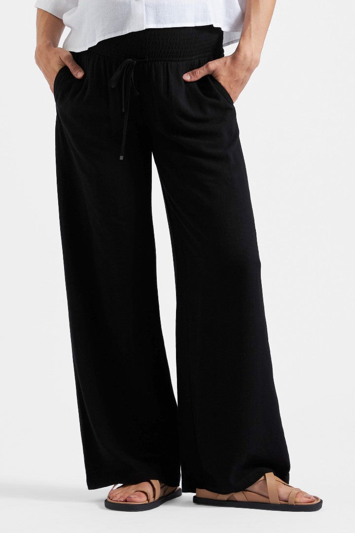 Marlow Shirred Maternity Pant (Black) | Ripe Maternity