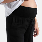 Marlow Shirred Maternity Pant (Black) | Ripe Maternity