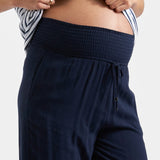Marlow Shirred Maternity Pant (Navy) | Ripe Maternity