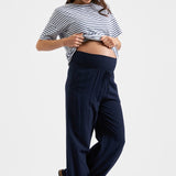 Marlow Shirred Maternity Pant (Navy) | Ripe Maternity