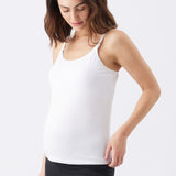 Organic Cotton Nursing Cami (White) | Ripe Maternity