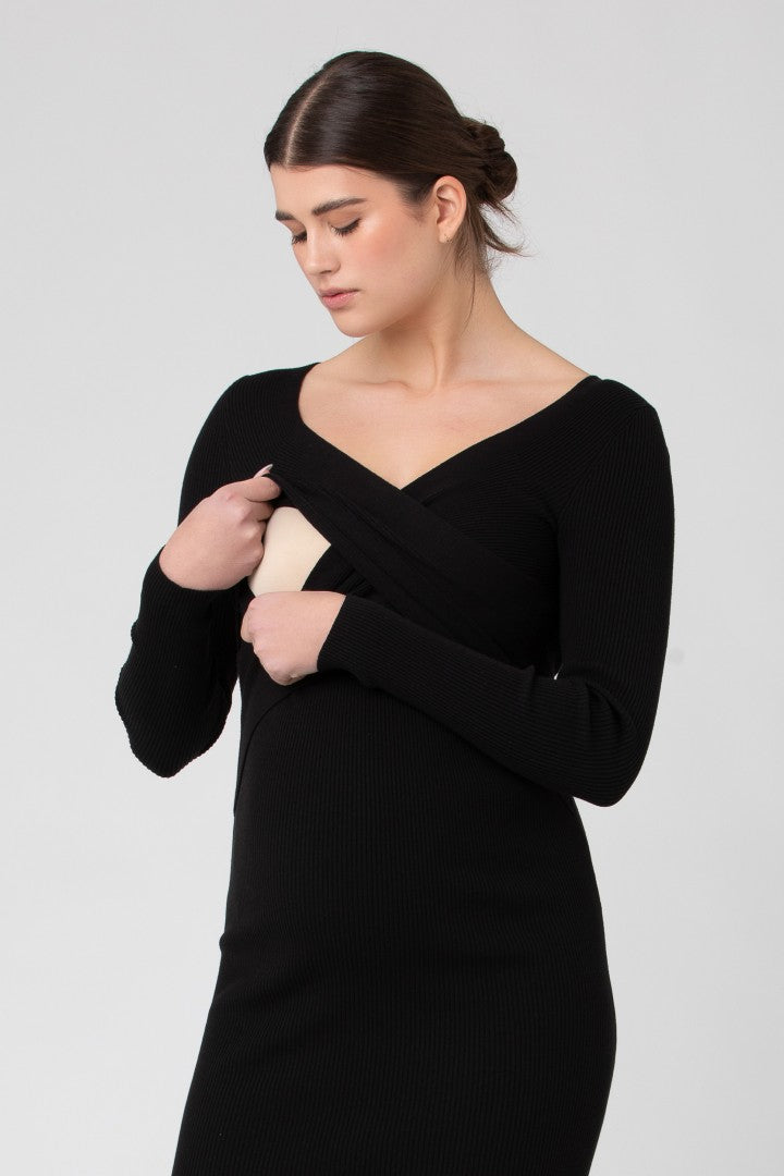 Sadie Rib Knit Maternity & Nursing Dress | Ripe | CARRY | Maternity Store | Toronto Canada