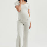 Soft Essential Bamboo Rib Nursing Lounge Set | Grey Mix | CARRY Maternity | Maternity and Nursing Loungewear Canada