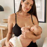 Soft Ribbed Nursing Tank - Black | Our Embrace | Maternity and Nursing Camisoles Canada
