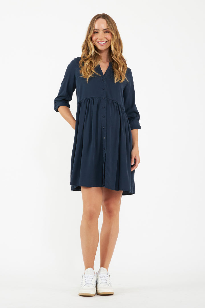 Demi Tencel Dress (Navy) | Ripe Maternity