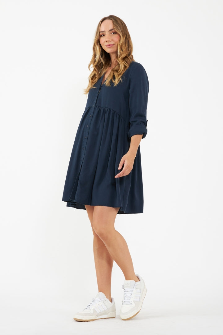 Demi Tencel Dress (Navy) | Ripe Maternity