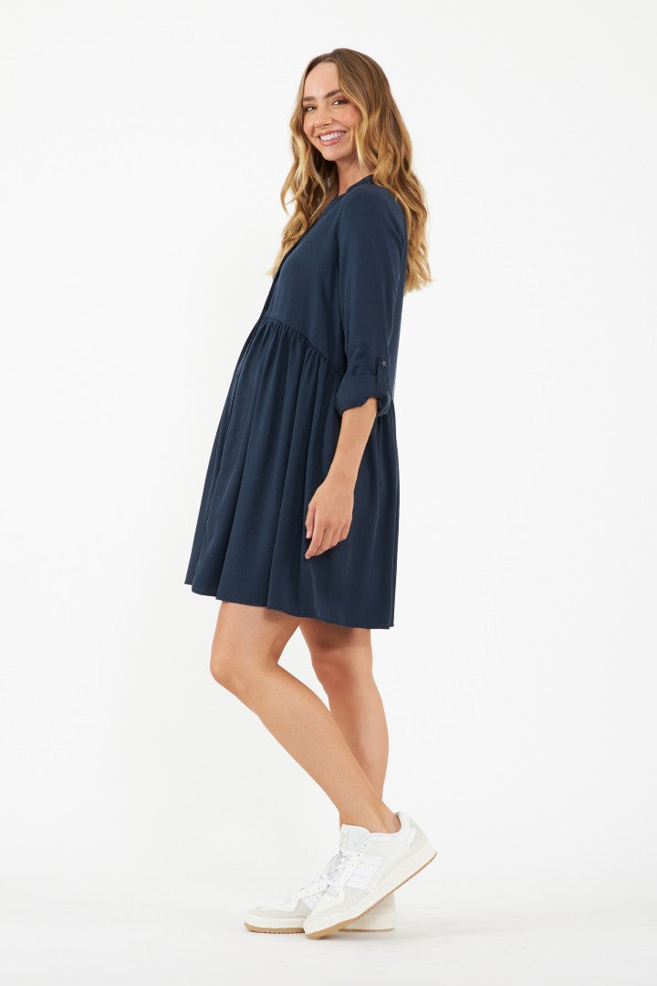 Demi Tencel Dress (Navy) | Ripe Maternity
