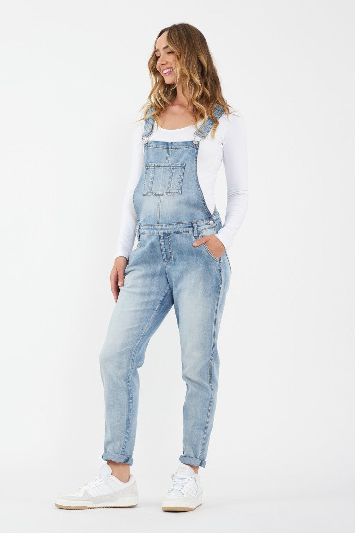 Pale Blue Denim Maternity Overalls | Ripe Maternity | CARRY | Maternity Store | Toronto Canada