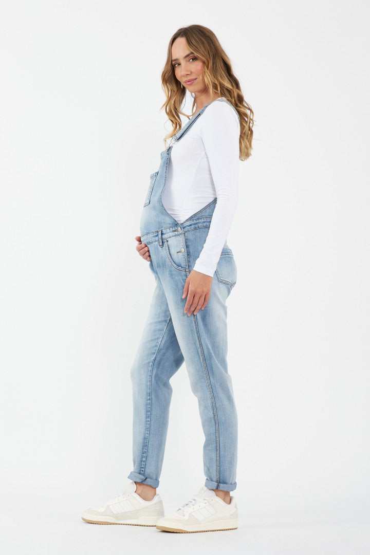 Pale Blue Denim Maternity Overalls | Ripe Maternity | CARRY | Maternity Store | Toronto Canada