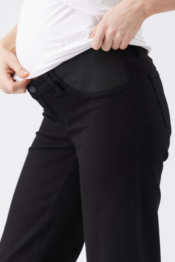 Kyle Wide Leg Maternity Jeans (Black) | Ripe Maternity
