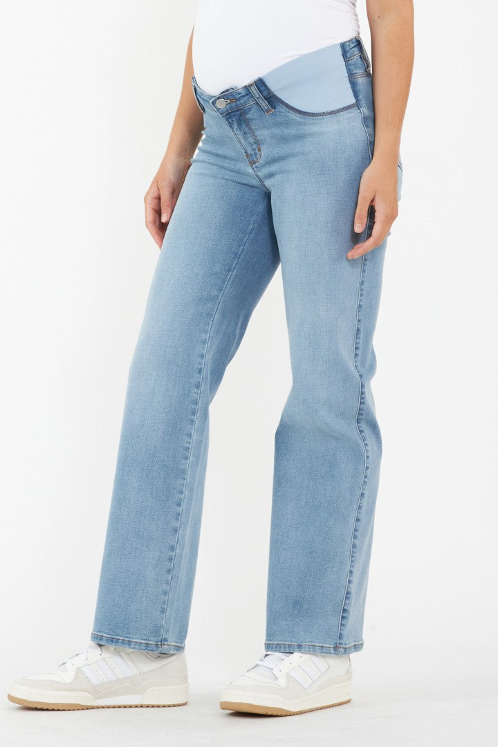 Kyle Light Blue Wide Leg Maternity Jeans | Ripe | CARRY | Toronto Canada