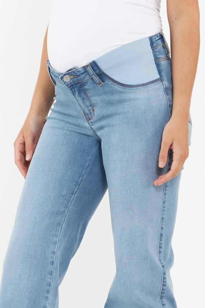 Kyle Light Blue Wide Leg Maternity Jeans | Ripe | CARRY | Toronto Canada