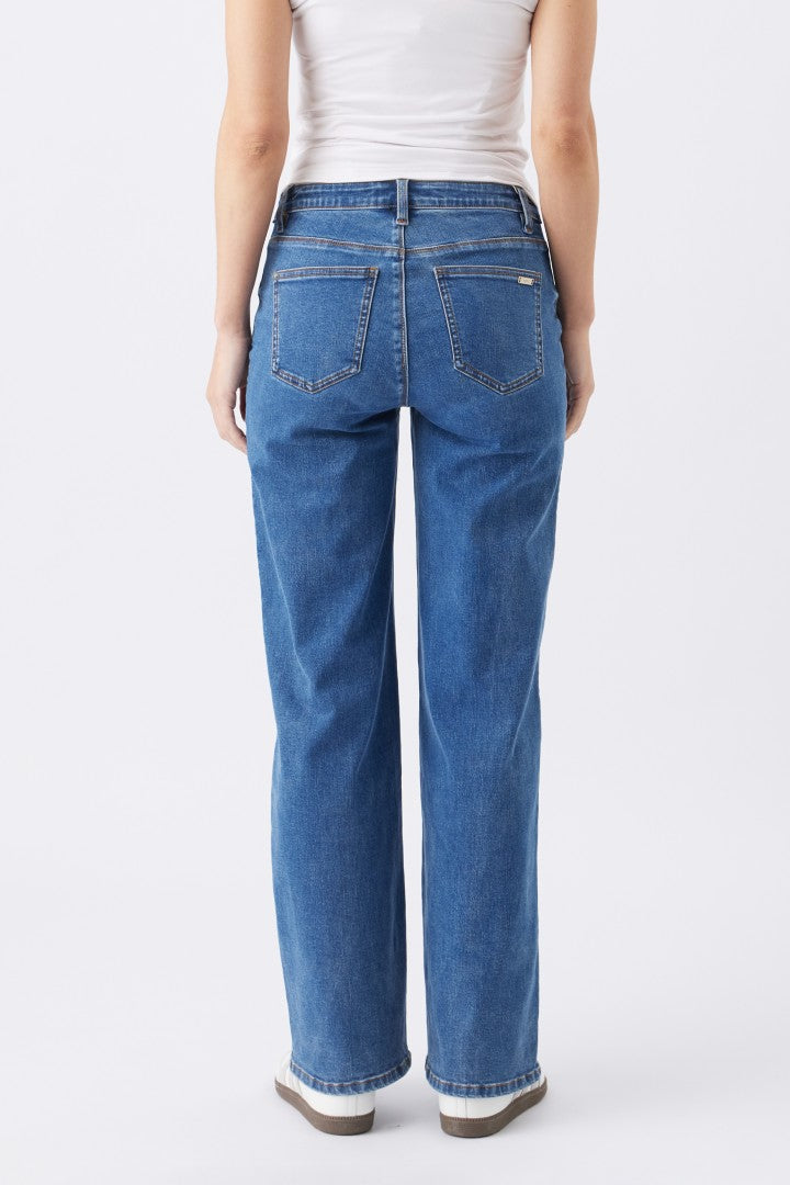Kyle Wide Leg Maternity Jeans (True Blue) | Ripe Maternity