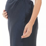 Lexie Maternity Satin Skirt | Navy | Ripe Maternity | CARRY | Maternity Skirts Canada