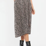 Florence Pleat Maternity Skirt (Black/Dusty Pink) | Ripe Maternity