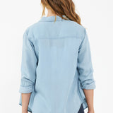 Bec Denim Chambray Maternity Shirt (Clean Fade) | Ripe Maternity