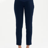 Waffle Slim Fit Ankle Trouser - Navy | CARRY | Maternity Pants Canada