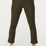 Cozy Fleece Forest Green Maternity Ankle Pant | CARRY | Maternity Store Toronto Canada