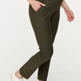 Cozy Fleece Forest Green Maternity Ankle Pant | CARRY | Maternity Store Toronto Canada