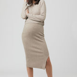 Dani Oatmeal Knit Maternity Skirt | Ripe | CARRY | Toronto Canada