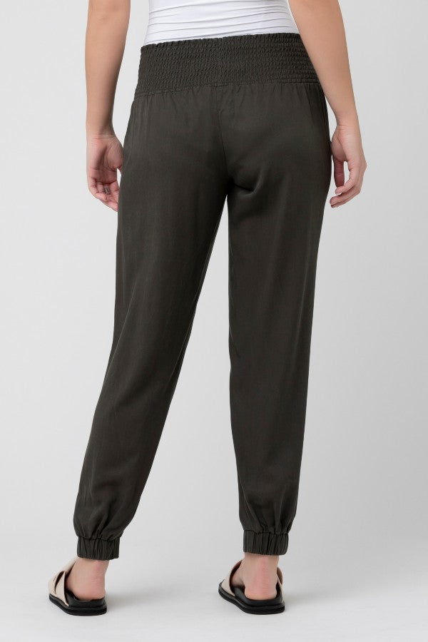 Off Duty Olive Tencel Maternity Pant | Ripe Maternity | CARRY | Toronto Canada