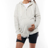 Run With Me Grey Fleck Maternity & Nursing Hoodie | Bae The Label | CARRY | Toronto Canada