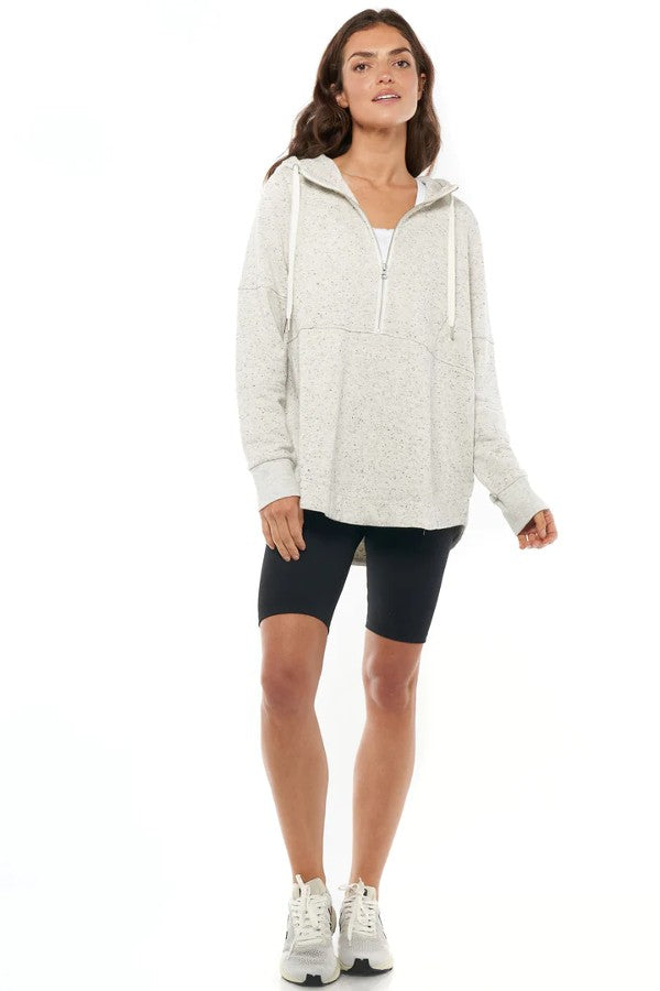 Run With Me Grey Fleck Maternity & Nursing Hoodie | Bae The Label | CARRY | Toronto Canada