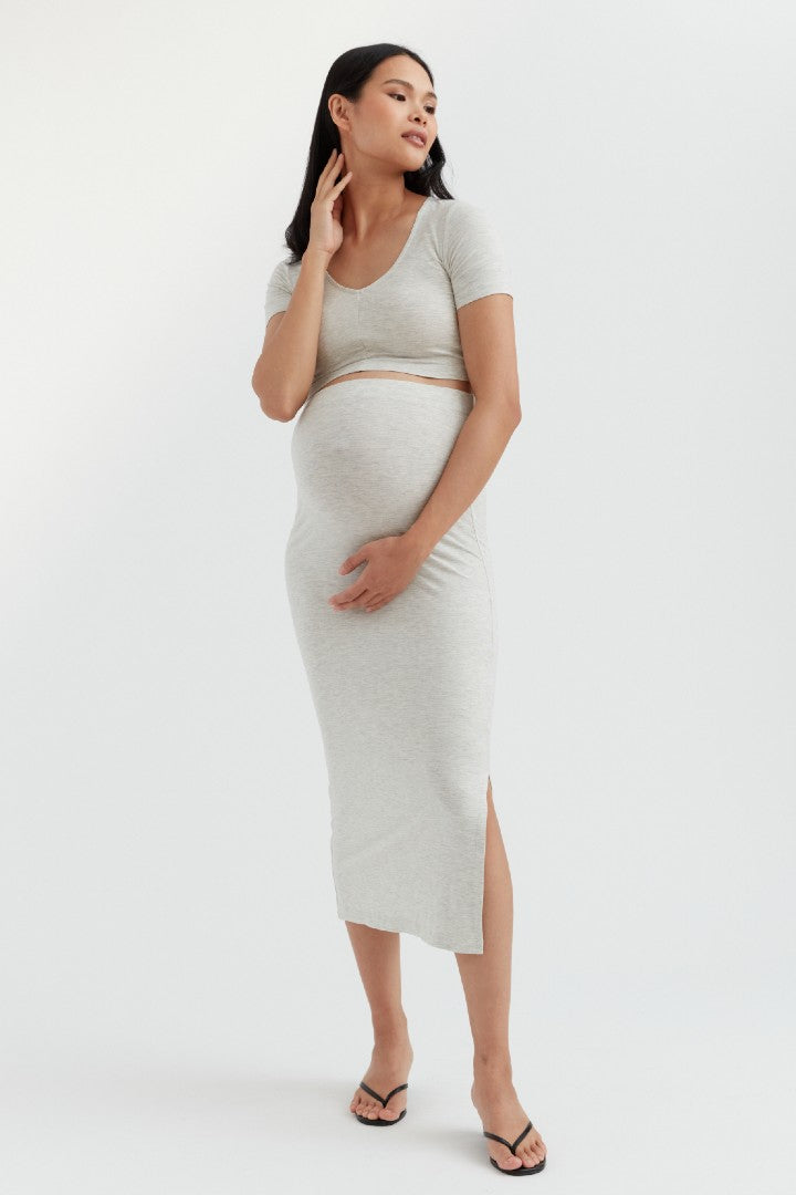 Charcoal Maternity Skirt (S-XL) – Gathered in Grace
