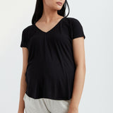 Soft Essential Bamboo Tee | Black | CARRY Maternity | Maternity Tops Canada