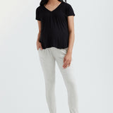 Soft Essential Bamboo Tee | Black | CARRY Maternity | Maternity Tops Canada