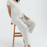 Soft Essential Bamboo Tee | Grey Mix | CARRY Maternity | Maternity Tops Canada