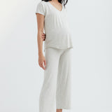 Soft Essential Bamboo Tee | Grey Mix | CARRY Maternity | Maternity Tops Canada