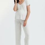 Soft Essential Bamboo Tee | Grey Mix | CARRY Maternity | Maternity Tops Canada