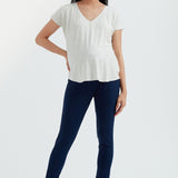 Soft Essential Bamboo Tee | Grey Mix | CARRY Maternity | Maternity Tops Canada