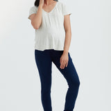 Soft Essential Bamboo Tee | Grey Mix | CARRY Maternity | Maternity Tops Canada