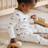 Rush Hour Henley Patch Pocket Romper | Pehr | CARRY | Maternity store