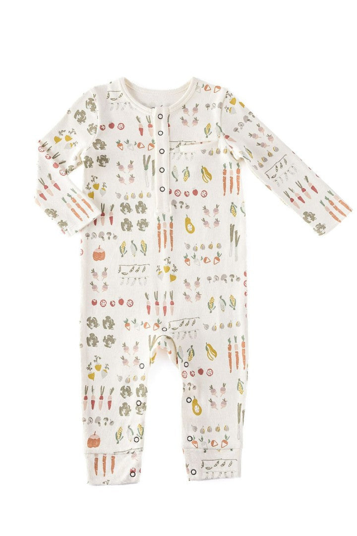 Henley Romper (Veggie Patch) | Pehr Canada