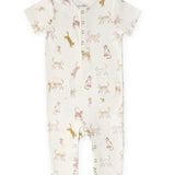 Short Sleeve Henley Romper